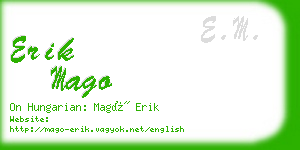 erik mago business card